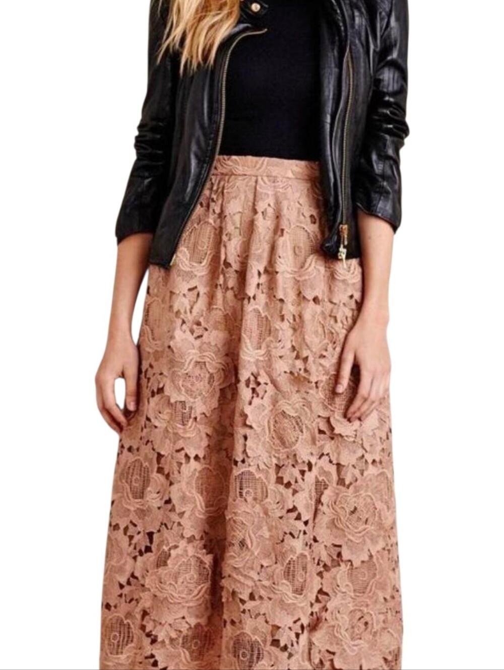 Moulinette Soeurs Anthropologie Primrose Place Skirt Size 0 in Mauve/Taupe